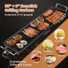 image395 Extra Large Electric Griddle Teppanyaki Grill wNonstick Surface 4 Adjustable Temperature Insulated Handles ampamp Drip Tray Indoor ampamp Outdoor Tabletop Griddle for Party Camping355