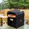 image4 in 1 Pizza Oven Outdoor 2Layer Detachable Pizza Oven wShovel Pizza Stone Cooking Grill Protective Cover ampamp Convenient Handle Charcoal Grill Oven ampamp Fire Pit for Party Camping BBQ