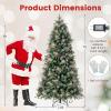 image5FT Prelit Artificial Christmas Tree Hinged Xmas Tree w 190 Warm White LED Lights 8 Modes 602 Branch Tips 26 Pine Cones ampamp 26 Clutters of Red Berries Metal Stand Easy Assembly 5FT7FT