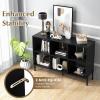 image6 Cube Bookcase 3Tier Wood Freestanding Organizer with 5 Elevated Metal Legs ampamp Adjustable Shelf Storage Open Book Shelf for Home OfficeLiving Room WhiteBlack