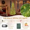 image65FT Artificial Cypress Christmas Tree Prelit Xmas Tree w 430 Warm White LED Lights ampamp 470 PE Branch Tips Holiday Decoration wAuto Timer ampamp Foldable Metal Stand for Home Office 65FT7ft 6in
