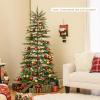 image65FT Artificial Cypress Christmas Tree Prelit Xmas Tree w 430 Warm White LED Lights ampamp 470 PE Branch Tips Holiday Decoration wAuto Timer ampamp Foldable Metal Stand for Home Office 65FT6ft 5in