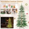 image65FT Artificial Cypress Christmas Tree Prelit Xmas Tree w 430 Warm White LED Lights ampamp 470 PE Branch Tips Holiday Decoration wAuto Timer ampamp Foldable Metal Stand for Home Office 65FT7ft 6in