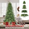 image6FT PreLit Artificial Christmas Tree Hinged Xmas Tree with 270 Warm White LED Lights 746 Branch Tips ampamp Folding Metal Stand Indoor Holiday Decoration for Home Office ampamp Party 6ft7ft