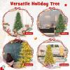 image6FT PreLit Artificial Christmas Tree Hinged Xmas Tree with 270 Warm White LED Lights 746 Branch Tips ampamp Folding Metal Stand Indoor Holiday Decoration for Home Office ampamp Party 6ft7ft