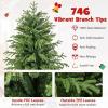 image6FT PreLit Artificial Christmas Tree Hinged Xmas Tree with 270 Warm White LED Lights 746 Branch Tips ampamp Folding Metal Stand Indoor Holiday Decoration for Home Office ampamp Party 6ft6ft
