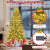 image6FT PreLit Artificial Christmas Tree Hinged Xmas Tree with 270 Warm White LED Lights 746 Branch Tips ampamp Folding Metal Stand Indoor Holiday Decoration for Home Office ampamp Party 6ft8ft