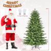 image6FT PreLit Artificial Christmas Tree Hinged Xmas Tree with 270 Warm White LED Lights 746 Branch Tips ampamp Folding Metal Stand Indoor Holiday Decoration for Home Office ampamp Party 6ft6ft