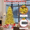 image6FT PreLit Artificial Christmas Tree Hinged Xmas Tree with 270 Warm White LED Lights 746 Branch Tips ampamp Folding Metal Stand Indoor Holiday Decoration for Home Office ampamp Party 6ft7ft