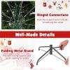 image6FT PreLit Artificial Christmas Tree Hinged Xmas Tree with 270 Warm White LED Lights 746 Branch Tips ampamp Folding Metal Stand Indoor Holiday Decoration for Home Office ampamp Party 6ft6ft