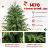 image6FT PreLit Artificial Christmas Tree Hinged Xmas Tree with 270 Warm White LED Lights 746 Branch Tips ampamp Folding Metal Stand Indoor Holiday Decoration for Home Office ampamp Party 6ft8ft