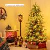 image6FT PreLit Artificial Christmas Tree Hinged Xmas Tree with 270 Warm White LED Lights 746 Branch Tips ampamp Folding Metal Stand Indoor Holiday Decoration for Home Office ampamp Party 6ft6ft