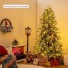 image6FT PreLit Artificial Christmas Tree Hinged Xmas Tree with 270 Warm White LED Lights 746 Branch Tips ampamp Folding Metal Stand Indoor Holiday Decoration for Home Office ampamp Party 6ft7ft