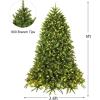 image6FT PreLit Artificial Christmas Tree Premium Spruce Tree with 650 LED Lights ampamp 8 Lighting Modes Hinged Branches ampamp Foldable Metal Stand Ideal for Home Office Party 6ft5ft