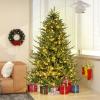 image6FT PreLit Christmas Tree Artificial Christmas Tree with 280 Warm White LED Lights 8 Lighting Modes Foldable Xmas Tree for Home Living Room Holiday Decoration ampamp Family Gatherings 6ft7ft