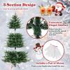 image6FT PreLit Christmas Tree Artificial Christmas Tree with 280 Warm White LED Lights 8 Lighting Modes Foldable Xmas Tree for Home Living Room Holiday Decoration ampamp Family Gatherings 6ft7ft