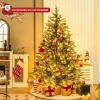 image6FT PreLit Christmas Tree Artificial Christmas Tree with 280 Warm White LED Lights 8 Lighting Modes Foldable Xmas Tree for Home Living Room Holiday Decoration ampamp Family Gatherings 6ft6ft