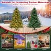 image6FT PreLit Christmas Tree Artificial Christmas Tree with 280 Warm White LED Lights 8 Lighting Modes Foldable Xmas Tree for Home Living Room Holiday Decoration ampamp Family Gatherings 6ft6ft