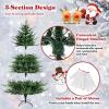 image6FT PreLit Christmas Tree Artificial Christmas Tree with 280 Warm White LED Lights 8 Lighting Modes Foldable Xmas Tree for Home Living Room Holiday Decoration ampamp Family Gatherings 6ft6ft