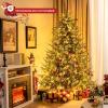 image6FT PreLit Christmas Tree Artificial Christmas Tree with 280 Warm White LED Lights 8 Lighting Modes Foldable Xmas Tree for Home Living Room Holiday Decoration ampamp Family Gatherings 6ft7ft