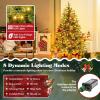 image6FT PreLit Christmas Tree Artificial Christmas Tree with 280 Warm White LED Lights 8 Lighting Modes Foldable Xmas Tree for Home Living Room Holiday Decoration ampamp Family Gatherings 6ft6ft