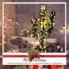 image6ft Artificial Cactus Christmas Tree PreLit Xmas Tree with 120 LED Lights Red ampamp Golden Ornaments ampamp Yellow Bowknot Seasonal Holiday Decoration Tree for Home Office Mall Party 6ft7ft