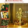 image6ft Artificial Cactus Christmas Tree PreLit Xmas Tree with 120 LED Lights Red ampamp Golden Ornaments ampamp Yellow Bowknot Seasonal Holiday Decoration Tree for Home Office Mall Party 6ft5ft