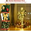 image6ft Artificial Cactus Christmas Tree PreLit Xmas Tree with 120 LED Lights Red ampamp Golden Ornaments ampamp Yellow Bowknot Seasonal Holiday Decoration Tree for Home Office Mall Party 6ft6ft