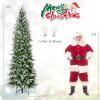 image75 FT Prelit Pencil Christmas Tree Artificial Snow Flocked Hinged Xmas Tree w 913 Branch Tips 350 Warm White LED Lights 75 Pine Cones Slim Skinny Christmas Tree for Home Shop ampamp Office9ft