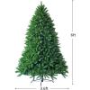 image75ft Unlit Artificial Spruce Christmas Tree Premium Hinged Xmas Tree with Sturdy Metal Stand ampamp Realistic PVC Needles Hinged Design for Indoor Outdoor Home Office Party 75FT6ft