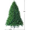 image75ft Unlit Artificial Spruce Christmas Tree Premium Hinged Xmas Tree with Sturdy Metal Stand ampamp Realistic PVC Needles Hinged Design for Indoor Outdoor Home Office Party 75FT5ft