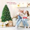 image75ft Unlit Artificial Spruce Christmas Tree Premium Hinged Xmas Tree with Sturdy Metal Stand ampamp Realistic PVC Needles Hinged Design for Indoor Outdoor Home Office Party 75FT5ft