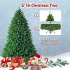 image75ft Unlit Artificial Spruce Christmas Tree Premium Hinged Xmas Tree with Sturdy Metal Stand ampamp Realistic PVC Needles Hinged Design for Indoor Outdoor Home Office Party 75FT5ft