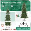 image7FT Prelit Artificial Christmas Tree Cashmere Xmas Tree with 502 Pine Needles 300 Warm White LED Lights with Bulb Cover Natural Pine Cones Foldable Metal Stand for Home Office 7ft7ft