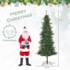 image7FT Prelit Artificial Christmas Tree Cashmere Xmas Tree with 502 Pine Needles 300 Warm White LED Lights with Bulb Cover Natural Pine Cones Foldable Metal Stand for Home Office 7ft8ft