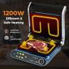 image7In1 Sandwich Maker with LED Touch Panel ampamp NoStick Plates Electric Panini Maker with Temperature ampamp Time Control Sandwich Press with 5Level Adjustment for Bread Cheese Vegetables