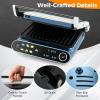 image7In1 Sandwich Maker with LED Touch Panel ampamp NoStick Plates Electric Panini Maker with Temperature ampamp Time Control Sandwich Press with 5Level Adjustment for Bread Cheese Vegetables