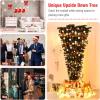 image7ft Upside Down Christmas Tree Green Inverted PVC Xmas Tree with Metal Stand ampamp 1000 Branch Tips Artificial Xmas Tree for Indoor Outdoor