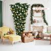 image7ft Upside Down Christmas Tree Green Inverted PVC Xmas Tree with Metal Stand ampamp 1000 Branch Tips Artificial Xmas Tree for Indoor Outdoor