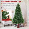 image8ft PreLit Christmas Tree Artificial Hinged Xmas Tree with 880 LED Lights Foldable Metal Stand ampamp 2 Pairs of Gloves Festival Decoration Tree for Home Living Room Office 8ft6ft 11in