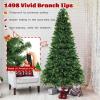 image8ft PreLit Christmas Tree Artificial Hinged Xmas Tree with 880 LED Lights Foldable Metal Stand ampamp 2 Pairs of Gloves Festival Decoration Tree for Home Living Room Office 8ft7ft 11in