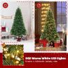 image8ft PreLit Christmas Tree Artificial Hinged Xmas Tree with 880 LED Lights Foldable Metal Stand ampamp 2 Pairs of Gloves Festival Decoration Tree for Home Living Room Office 8ft6ft
