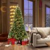 image8ft PreLit Christmas Tree Artificial Hinged Xmas Tree with 880 LED Lights Foldable Metal Stand ampamp 2 Pairs of Gloves Festival Decoration Tree for Home Living Room Office 8ft6ft 11in