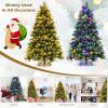 image9FT PreLit Artificial Christmas Tree Hinged Realistic Snowy Xmas Pine Tree with 780 Color Changing LED Lights 11 Flash Modes ampamp Pine Cones Folding Metal Base for Home Office 9ft7ft