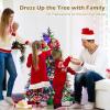 image9FT PreLit Artificial Christmas Tree Hinged Realistic Snowy Xmas Pine Tree with 780 Color Changing LED Lights 11 Flash Modes ampamp Pine Cones Folding Metal Base for Home Office 9ft5ft