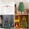 image9FT PreLit Artificial Christmas Tree Hinged Realistic Snowy Xmas Pine Tree with 780 Color Changing LED Lights 11 Flash Modes ampamp Pine Cones Folding Metal Base for Home Office 9ft7ft