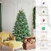 image9FT PreLit Artificial Christmas Tree Hinged Realistic Snowy Xmas Pine Tree with 780 Color Changing LED Lights 11 Flash Modes ampamp Pine Cones Folding Metal Base for Home Office 9ft7ft