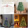 image9FT PreLit Artificial Christmas Tree Hinged Realistic Snowy Xmas Pine Tree with 780 Color Changing LED Lights 11 Flash Modes ampamp Pine Cones Folding Metal Base for Home Office 9ft6ft