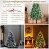 image9FT PreLit Artificial Christmas Tree Hinged Realistic Snowy Xmas Pine Tree with 780 Color Changing LED Lights 11 Flash Modes ampamp Pine Cones Folding Metal Base for Home Office 9ft5ft