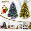 image9FT PreLit Artificial Christmas Tree Hinged Realistic Snowy Xmas Pine Tree with 780 Color Changing LED Lights 11 Flash Modes ampamp Pine Cones Folding Metal Base for Home Office 9ft6ft